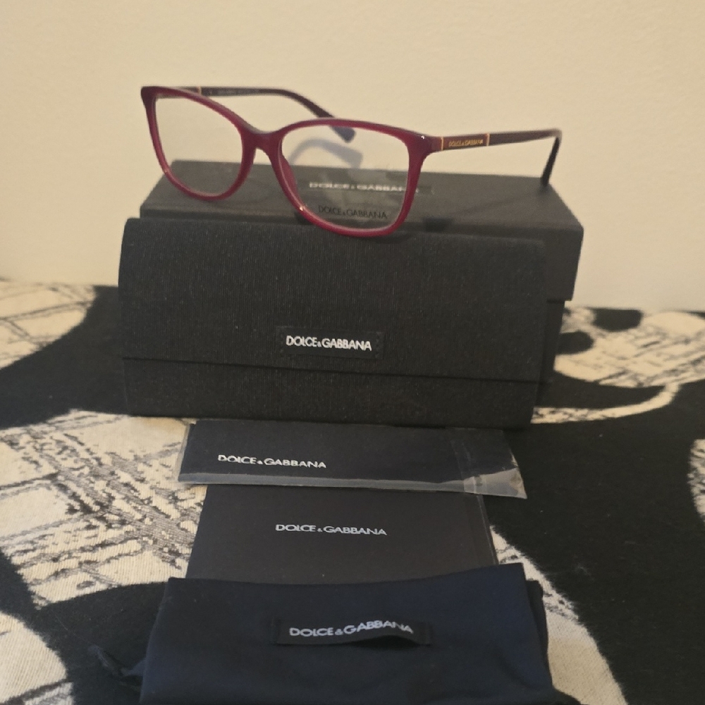 Dolce & Gabbana Women's Burgundy Glasses